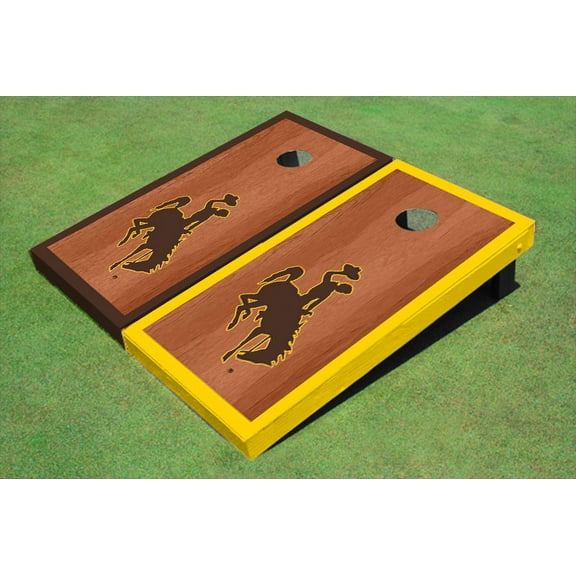 University Of Wyoming Cowboys Rosewood Alternating Border Cornhole Boards