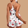 thumbnail image 4 of GERsome 2 Piece Womens Pajamas Set Cute Print Sleepwear Tank Tops and Ruffled Shorts Loungewear Outfits S-XXL, 4 of 8