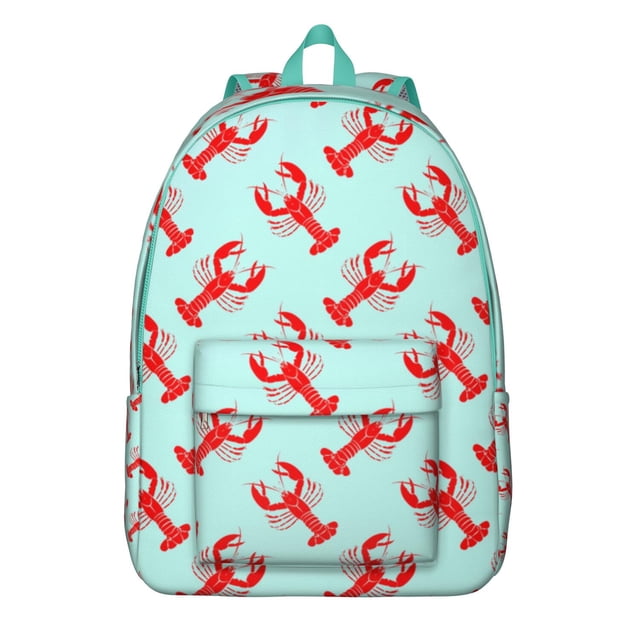 Crustacean Seafood Marine Ocean Travel Backpack – Lightweight Student Backpack with Nautical Beach Design, Comfortable Carrying, and Anti-theft Features for Daily Use and Short Trips