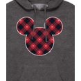 thumbnail image 3 of Disney - Mickey Mouse Plaid Silhouette Christmas - Men's Fleece Pullover Hoodie, 3 of 5