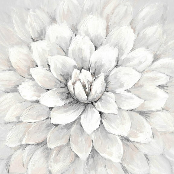 Marmont Hill White Chrysanthemum Canvas Wall Art