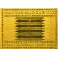 thumbnail image 1 of Ahgly Company Indoor Rectangle Abstract Yellow Modern Area Rugs, 8' x 10', 1 of 4