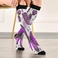 thumbnail image 5 of GZHJMY 1Pair Fashion Print Compression Socks for Women Men, Knee High Stockings for Athletic Sports,Running,Travel, 5 of 7