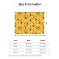 thumbnail image 2 of Throw Blanket for Couch Sofa and Bed, Honeycombs Soft Plush Throw Blanket, Fuzzy Cuteness Comfy Warm Washable Flannel Blanket Throws for All Season, 2 of 8