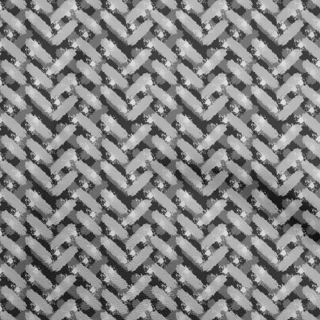 oneOone Tissu Popeline de Coton Gris Abstrait pour Robe Tissu Imprimé au Mètre 56 Pouces de Large