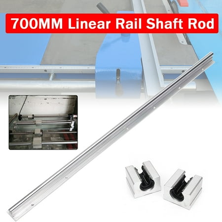 Pillow Block Standard Shaft - SBR12-700MM Bearing Linear Rail Slide Guide Shaft w/ Bearings 2pcs SBR12UU Slider Bracket Aluminum Blocks