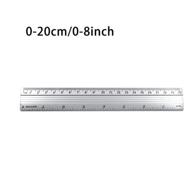 Aluminum Alloy Straight Ruler Protective Scale Measure Drawing Tool 15/20/30cm