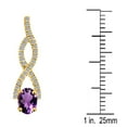 thumbnail image 4 of Mauli Jewels Engagement Necklace for Women 1 Carat Diamond And Oval Shape Amethyst Pendant 4 Prong-Setting 14K White Gold With 18'' Rope Chain|Silver Chain, 4 of 7