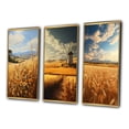 thumbnail image 3 of Designart "Spain Golden landscapes Mediterranean III" Farmhouse Framed Wall Art Set Of 3 - Yellow Spain Frame Gallery Set For Office Decor, 3 of 7