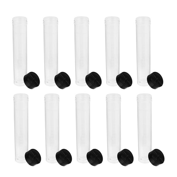 Hemoton 10pcs Empty Plastic Tubes With Lids 10ml Science Lab Testing Liquid Sampling Vials Small Sealed Vials For Medical Samples Clear Storage Bottles