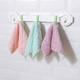 thumbnail image 4 of Namzi Paquete de 12 paños de cocina de tela, paños de cocina premium, paños de cocina de terciopelo coral súper absorbentes, antiadherentes, lavables con aceite, de secado rápido, morado-gris, 4 of 4