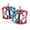 Black-Blue-Red, variant on BUCKLOS Mountain Bike Pedals, CNC Machined Aluminum Flat Bike Pedals with DU Bearings, Anti-Slip Bicycle Platform Pedals with Reflective Strips for MTB, Road Bike, BMX & Commuting