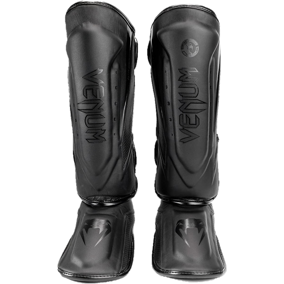 Venum Elite Evo Protective Shin Instep Guards - XL - Black/Black