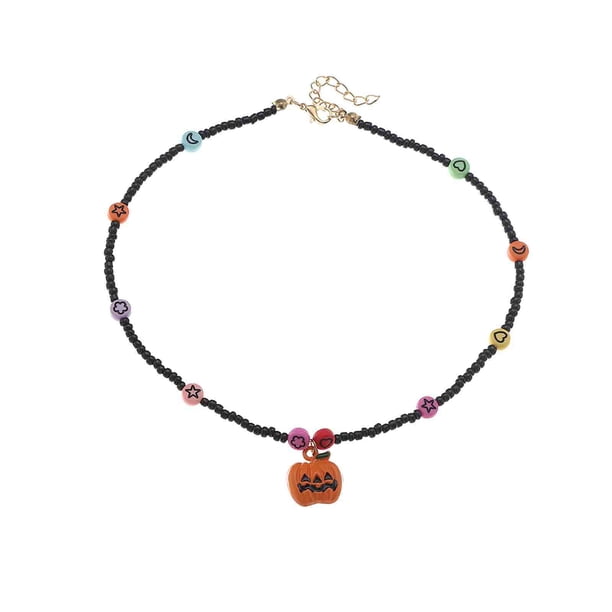 Halloween Decoración 2024 Collar de cuentas de arroz de Halloween Collar personalizado para usar en la mano(Buy 2 save 10%)
