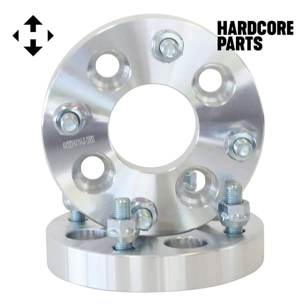 2 QTY Wheel Spacers Adapters 1" fits all 4x100 to 4x114.3 bolt patterns with 12x1.5 threads - Compatible with Acura BMW Chevrolet Chrysler Dodge Honda Kia Toyota Volkswagen - Walmart.com