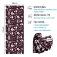 thumbnail image 2 of Burgundy Rock Skull Pattern Hot Yoga Mat Towel Non Slip for Hot Yoga - Quick-Drying Yoga Mat Cover with 4 Corner Pockets with Travel Bag - Hot Yoga Towel Non Slip Grip Moisture Wicking Sweat 70"x26", 2 of 6