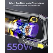 Laresar Aromatherapy Cordless Stick Vacuum, 550W 55Kpa, Green Laser, 60Min Runtime, Pet Hair & Hard Floor Cleaner
