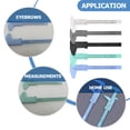 thumbnail image 4 of 5Pcs Pocket Caliper Eyebrow Measuring Ruler Facial Caliper Plastic Caliper Eyebrow Caliper, 4 of 8