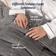 thumbnail image 5 of Sivio Sherpa Fleece Weighted Blanket for Adults, 15 Pounds Dual Sided Flannel Blankets with Glass Beads, Soft Plush Heavy Blanket for Calming and Relax, 48 x 72 inches Gray, 5 of 12