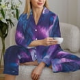 thumbnail image 6 of Fotbe Mystical White gorilla Jungle Pattern Long Sleeve Pajama Set for Women,Sleepwear Set,2-piece Loungewear Set,Soft PJs Comfy Nightwear with Pockets -Large, 6 of 7