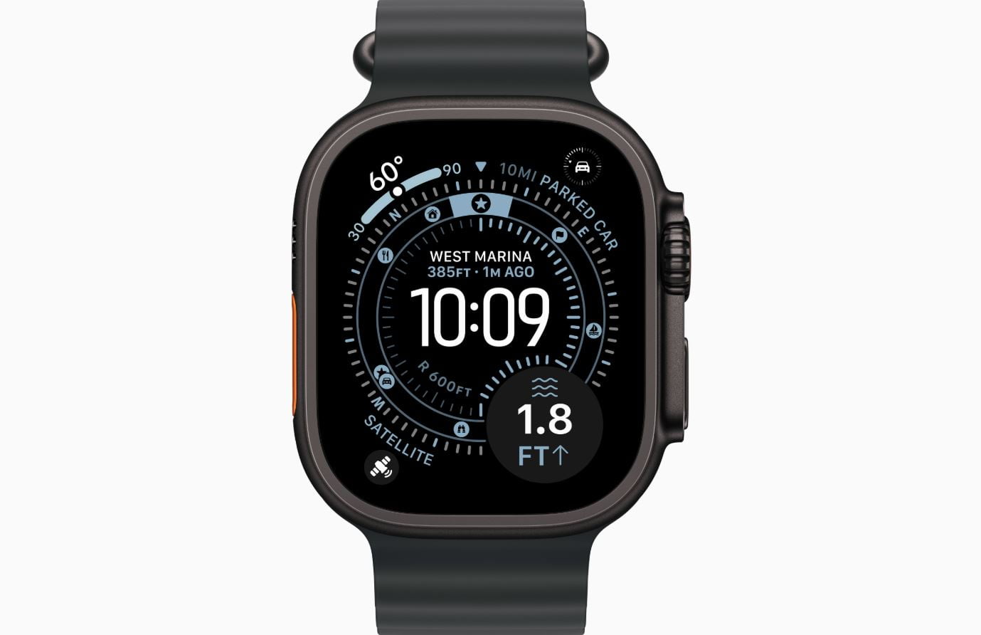 Apple Watch Ultra 3 - GPS + Cellular - 49mm Black Titanium Case with Black Ocean Band