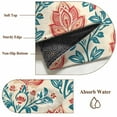 thumbnail image 2 of Teal Red Botanical Bathroom Rug Washable 2x3 Entryway Rug Non Slip Vintage Watercolor Flower Plant Front Door Mat Low Pile Indoor Doormat Throw Floor Carpet for Kitchen Bedroom Entrance, 2 of 8