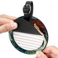 thumbnail image 2 of Mermaid 2pcs PU Leather Round Bag Tags Suitcase Handbag Tags with Privacy Cover and Name ID Tag for Travel Luggage, Handbags, Backpacks, School Bags, 2 of 6
