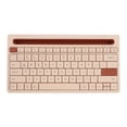 thumbnail image 1 of 79 Keys Wireless Bluetooth Keyboard with Built-in Stand, Portable, Multi-Device, for Tablet, Phone, Desktop, Latte Color, 1 of 4