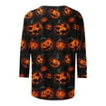 thumbnail image 4 of FDGIU 2025 Women's Plus Size Tunic Tops - Funny Halloween Novelty Shirts, 3/4 Length Sleeve Crew Neck Blouse, Loose Fit Casual Fall Winter Tops, 4 of 5