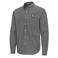 thumbnail image 2 of Men's Antigua Black Winnipeg Jets Porter Woven Tri-Blend Long Sleeve Button-Down Shirt, 2 of 3