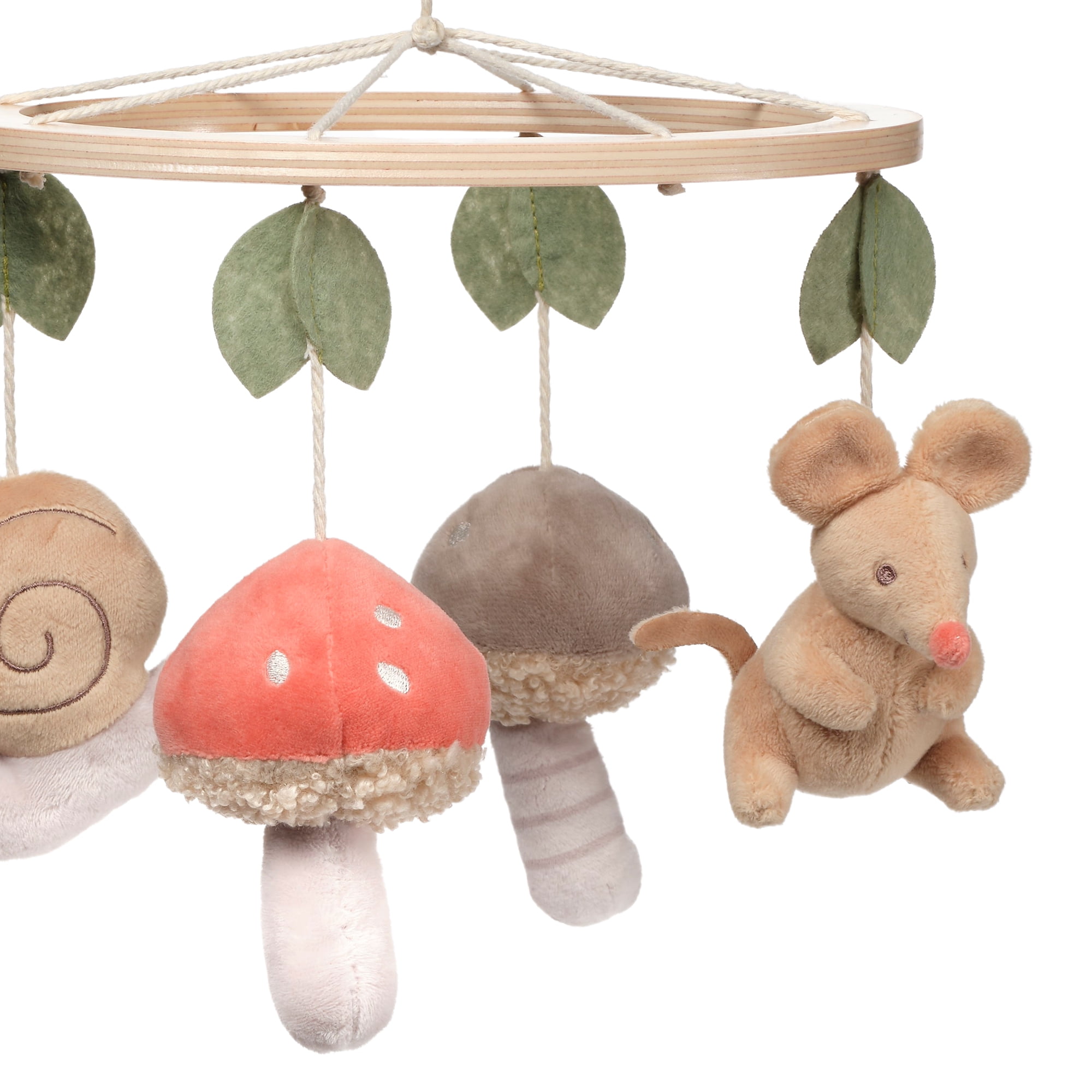 Lambs & Ivy Mushroom Meadow Musical Baby Crib Mobile Soother Toy