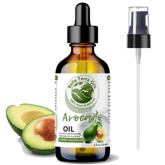 Organic Cold-Pressed Avocado Oil 100% Pure Skin Hair Face Nails Moisturizer