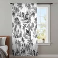 thumbnail image 4 of Elephant Tiger Leopard Sheer Curtains 96 Inches Long, Farmhouse Retro Tropical Plants Light Filering Curtains, Privacy Drapes Simi Floor to Veiling Curtain for Living Room Large Window Treatment, 4 of 9