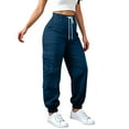 thumbnail image 3 of christmas pants,Wide Leg Sweatpants Women Cargo Pants for Girls High Waisted Baggy Sweatpants for Women Casual Pants with Pockets,Womens Sweatpants Baggy Wide Straight Leg Sweats Pants with Pockets, 3 of 7