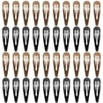 thumbnail image 3 of Hair Clips for Women Girls, Funtopia 40 Pcs 2.8 Inch Large Barrettes for Thick Hair, Metal Snap Hair Clips, No Slip Long Drop Shape Hair Pins, Hair Accessories, Brown & Black, 3 of 8