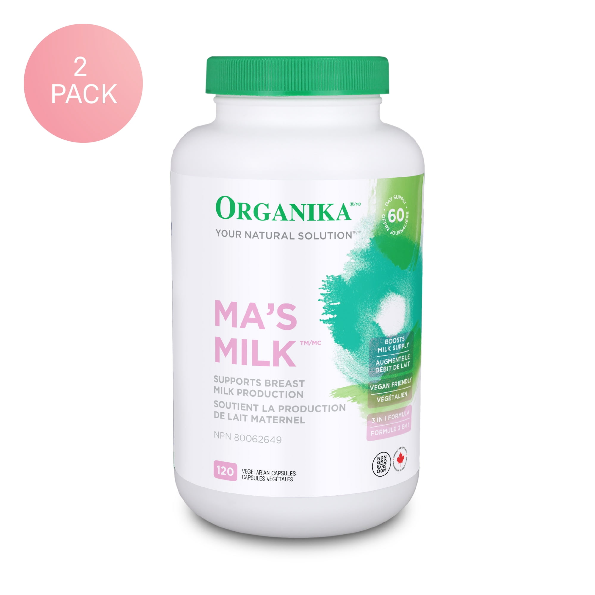 Ma's Milk Enhanced Breast Milk Production 180 vcaps 2 pack Walmart