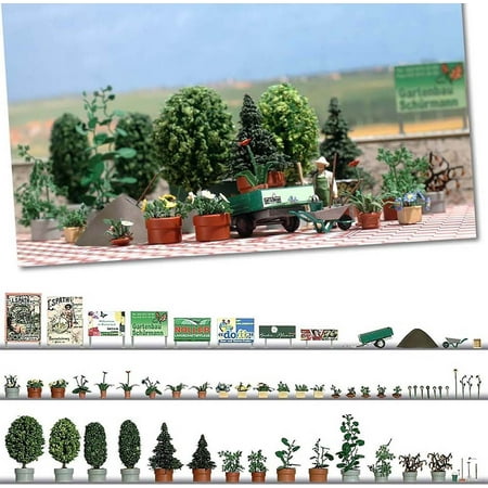 Busch HO Scale Garden Details Flowers Model Train Scenery Detail Kit (Best Time To Go To Busch Gardens Tampa)