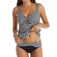 thumbnail image 4 of Rosa Faia Womens Liz Bottom Bikini Bottom, 06, Black-White, 4 of 5