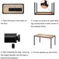 thumbnail image 3 of SogesPower Large Computer Desk 29.5"H Office Desk Computer Table with BIFMA Certification Sturdy Office Writing Desk,Teak Black, 3 of 6