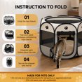 thumbnail image 6 of Dinosam Extra Large Cat Playpen,45" Pop-up Cat Cage with Side Pocket,Pet Playpen for Small Animal Indoor Outside Kitten Playpen 45" Diameter 23" Height, 6 of 7