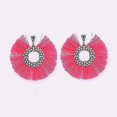 thumbnail image 1 of Pendientes de borlas con flecos grandes Yashi E1131 Round Rose, 1 of 5