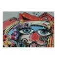 thumbnail image 1 of Art Cutting Board, Grafitti Sketchy Style Colorful Painting Human Like Face Dog Animal Image Print, Decorative Tempered Glass Cutting and Serving Board, Small Size, Multicolor, by Ambesonne, 1 of 1