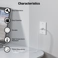 thumbnail image 3 of 10-Pack Ethernet Keystone Wall Plates, Single Gang RJ45 Wall Plates for RJ45 Keystone Jack and Modular Inserts, Matte, White, 3 of 9