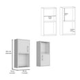 thumbnail image 5 of Wall Mounted Bathroom Medicine Cabinet 24" H, Two Doors, Two Shelves, Easy to assemble White, 5 of 5