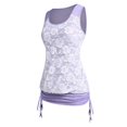 thumbnail image 1 of Tank Top con Panel de Encaje de Rosa de Talla Extra Rosegal  Camisetas sin mangas de talla grande, 1 of 5