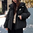 thumbnail image 2 of WRKEKC Women's Cloud Puffer Jacket Oversized Hooded Reflective Details Thermal Lined Winter Commute, 2 of 5