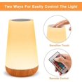 thumbnail image 3 of Luz nocturna LED, lámpara de noche, lámpara nocturna táctil colorida, control remoto, recargable con brillo ajustable, para dormitorio, habitación de niños y sala de estar, 3 of 4