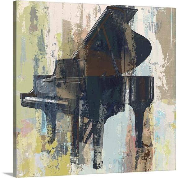 Great BIG Canvas | "Bluebird Piano" Canvas Wall Art - 30x30