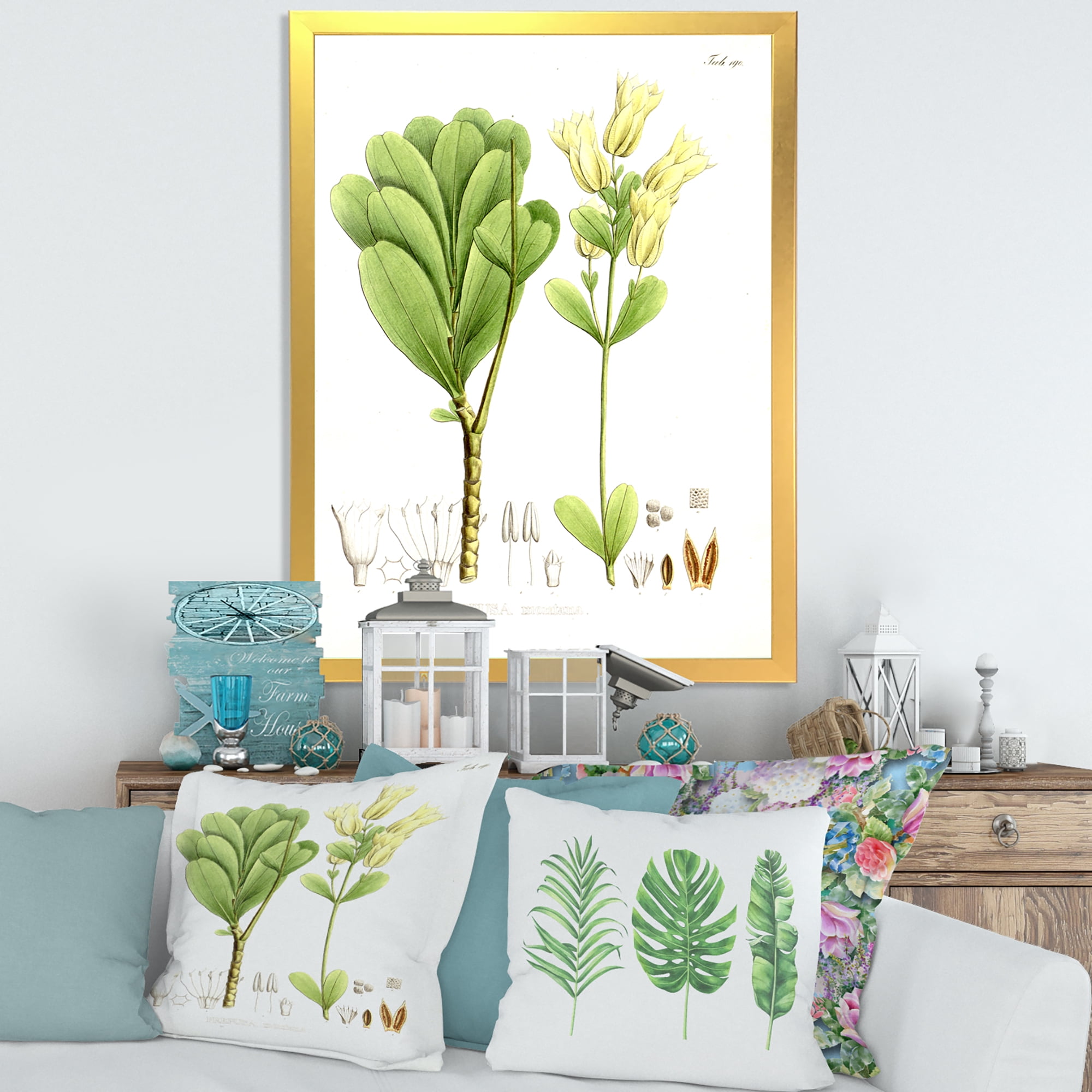 Designart 'Ancient Brazilian Plant III' Traditional Framed Art Print