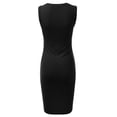 thumbnail image 3 of Doublju Women's Round Neckline Sleeveless Bodycon Midi Dress (S-3X), 3 of 4